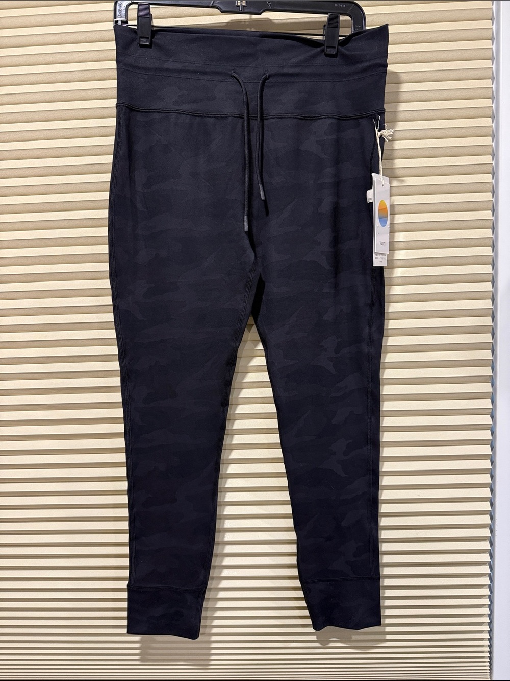 Vuori Black Camo Drawstring Performance Leggings